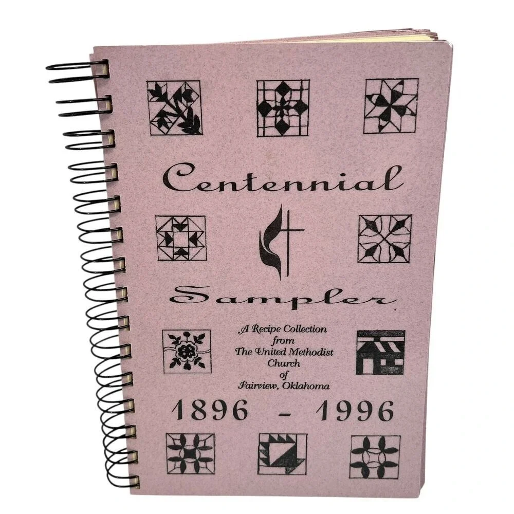 Vtg Centennial Sampler Cookbook 1896-1996 Fairview OK United Methodist Church